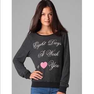 Wildfox Eight Days a Week I Love You BBJ XS Jumper
